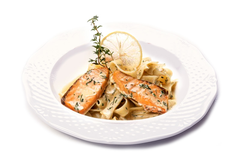 Фетучини с сёмгой