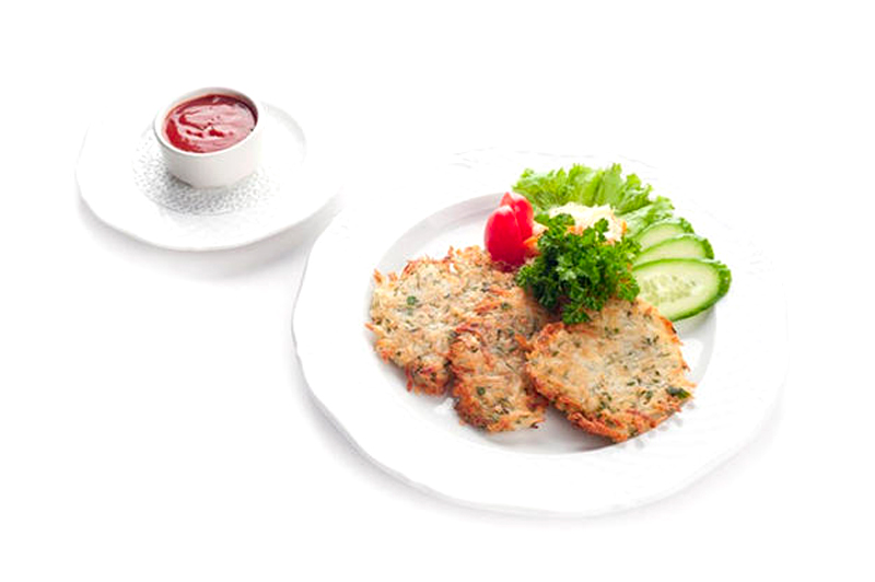 Драники картофельные с соусом томатным