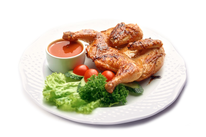 Whole grilled chicken