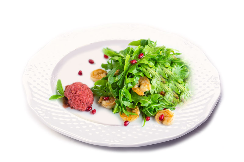 Салат с креветками