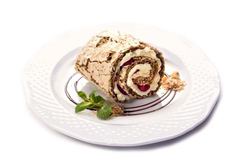 Dacquoise» roll with pistachios